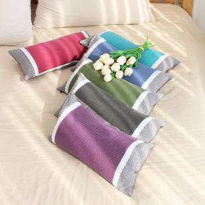 배색 낮잠 메밀베개 높이조절되는 국내산 천연염색베개