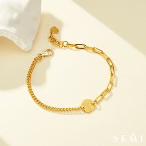 [새미쥬얼리] 24k 순금 써클웨이브 팔찌 7.5g+18k장식중량