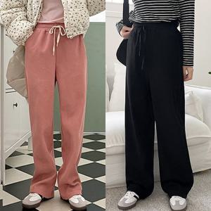 [시노코] 코듀로이 기모 와이드 밴딩 팬츠