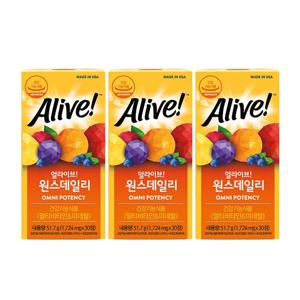 얼라이브 멀티비타민 30정 3병