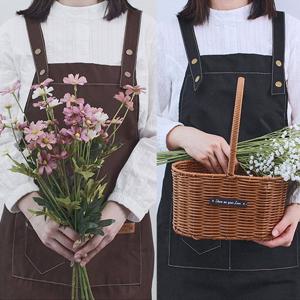 카페에 잘어울리는 캔버스 소재 앞치마