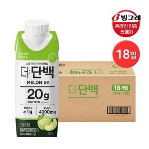 [빙그레]더단백 드링크 멜론 250ml 18팩 / 프로틴 음료