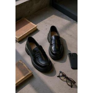 갤러리아_고세 데일리 여성 모던 경량 청키 페니로퍼 OZP5S003 블랙 3cm