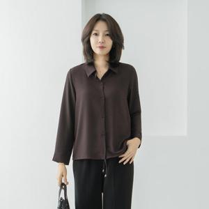 엄마옷 마담4060 로우무지블라우스-QBL2509063-