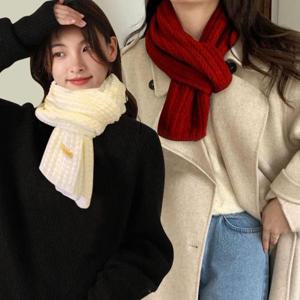 [로아리빙]여성 쁘띠 데일리 니트 머플러 짧은 미니 목도리