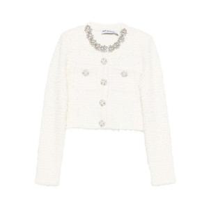 셀프포트레이트 여성 화이트 트위드 자켓 AW25-028J CREAM