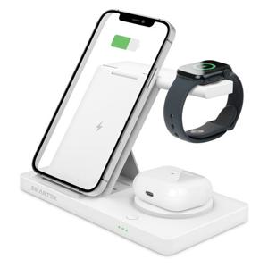 [ VIP 특가 I 스마텍 ] 3in1 15W 선반형 멀티 무선 워치 고속 충전기 거치대 I STQC-AG3