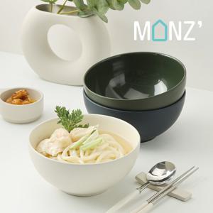 몬즈 가락 맛있는 면기 도자기 덮밥그릇 1p