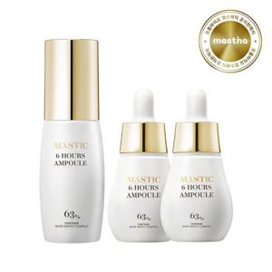 [본사공식]매스티나 화이트매스틱 6아워스 앰플 대용량 펌프 30ml 1개+앰플 스포이드 15ml 2개
