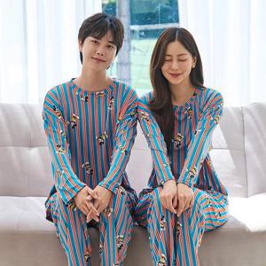 디즈니 오버핏 피치라운드 긴팔세트(WD303) 스트라이프 잠옷 택1