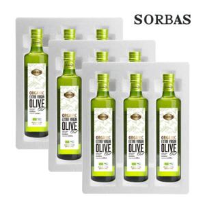 소르바스 (스티로폼포장) 유기농 엑스트라버진 올리브오일 500ml 9병