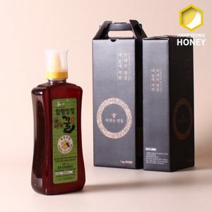 [함평나비꿀] 순수 천연꿀 감로꿀 1kg 선물세트 / 천연벌꿀 성적서 동봉