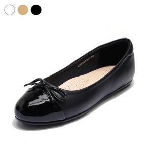 갤러리아_세라 여성 소가죽 컴포트 플랫 슈즈 구두 C23P653 검정 1CM