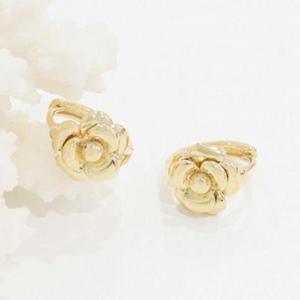 [옷자락] 여자 장미 로즈 링 원터치 패션 쥬얼리 귀걸이