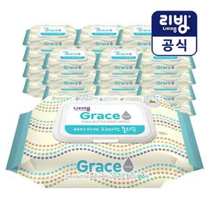 ★50주년특가★ 그레이스 물티슈 100매x24팩 한박스/안심사용 삼정펄프 정품