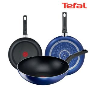 [TeFal] 테팔 팬&냄비 PTFE 미드나잇 블루 3종세트 (프라이팬 20cm + 26cm + 볶음팬 28cm)