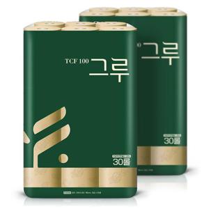 삼정 3겹 그루 오리지날 화장지 무표팩 30M 30롤2팩