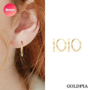 [골드피아] 14K 기본 금 원터치 귀걸이_9mm