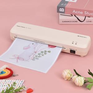 [현대오피스] 가정용 소형 A4 코팅기 빠른속도 무열 걸림제거 PL-2230+코팅지25매+코너라운더+재단기