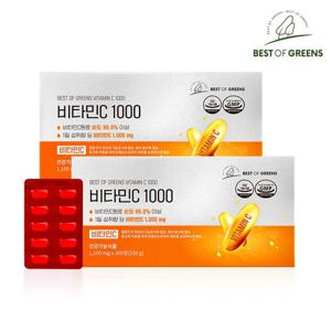 베스트오브그린 고함량 NON-GMO 비타민C 1000mg 2박스 총600정