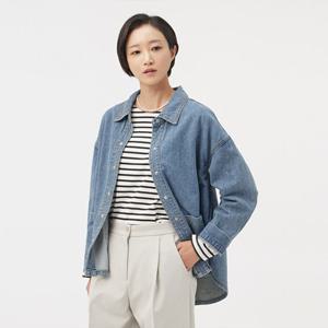 빌드 / BPFJ109 데님 셔츠 점퍼/빅사이즈/미시/여성/가을