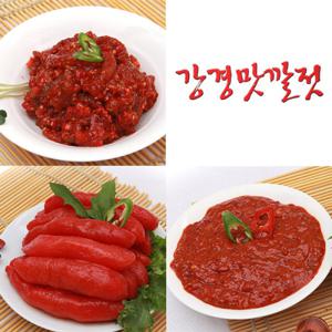 [강경젓갈] 양념젓갈 3종세트 (인삼낙지젓+명란젓+젓갈쌈장 각각 250g / 총 750g)