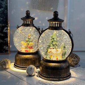 원형 크리스마스 오르골 스노우볼 무드등 워터볼 4종