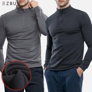 이지바이 자체제작 완판전설 남성 약기모 반폴라 티셔츠 따뜻하고 포근한 빅사이즈 집업티(AF92LT051M)