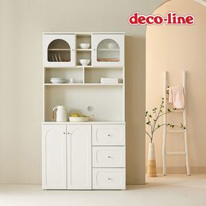 데코라인 코넬 버터 1000A 유리도어 서랍형 주방수납장 세트 DGJ100