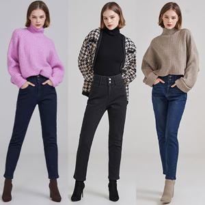 ★타임특가★ [H2.모데나]  투버튼 세미배기 기모데님팬츠 3종 택1