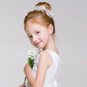 [삐삐네옷가게]여아 주니어 아동 화이트펄204  화관 드레스 구슬 악세사리