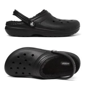 갤러리아_[크록스] 키즈/성인 클래식 라인드 클로그 털실내화 K 207010-060