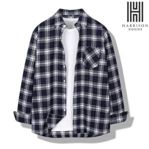 [해리슨] 4컬러 오버핏 잔체크 긴팔 셔츠 HA-1002 PRO1002