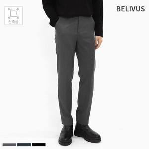 빌리버스 남성 기모 슬랙스 9부 겨울 링클프리 스판 정장 바지 BABP066