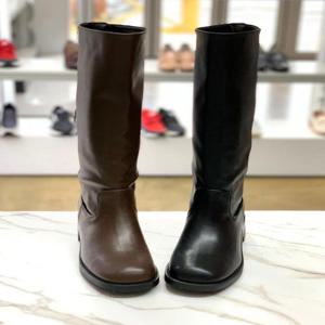 [앙세르]천연소가죽 스퀘어토 베이직 3.5cm 롱부츠 ANF24KDD1940FP