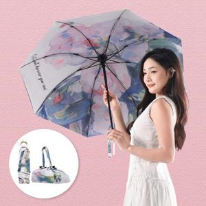 엔비 우양산 피오니 햇빛 차단 암막 접는 3단 파우치 포함