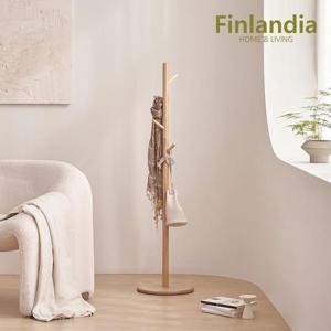 핀란디아 엘라인 원목 원형 옷걸이 낮은 행거
