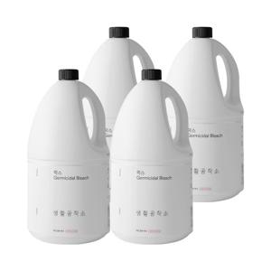 [생활공작소] 락스 살균소독제 대용량 3L x, 4개 (얼룩제거/악취제거)