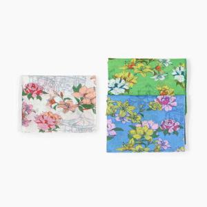 가제 순면 아사면 나염 수건 국화 꽃 다발 컬러 손수건