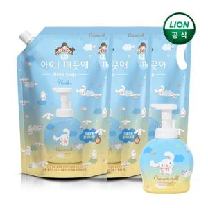 아이깨끗해 시나모롤 순 1.8L 리필 x 3개 + 시나모롤 490ml 공용기 x 1개