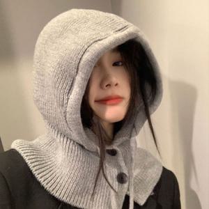 (따뜻한 겨울나기) 니트 후드 넥워머 바라클라바 1P