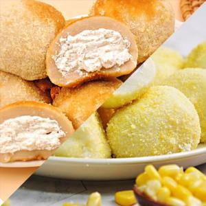 [더미들래] 달고나 크림떡 12개 + 옥수수 크림떡 12개 (총24개입/960g)