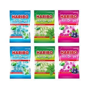 [독일직배송]하리보 에어드롭 아이스민트, 유칼립투스, 블랙커런트 3종 6봉지 세트