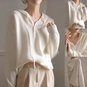 [로라제이] 레도부들후드니트 M0197_여성니트