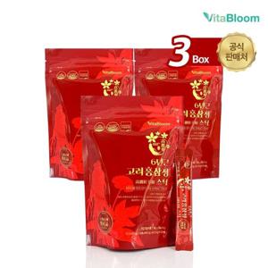 비타블룸 6년근 고려홍삼정 스틱 건강기능식품 10g x 15포 3개