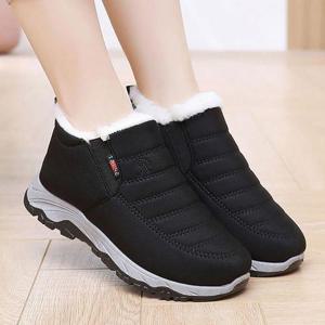 여자겨울신발 베이직 발편한 따듯한 여성 방한화 털부츠 패딩부츠  HWECB980