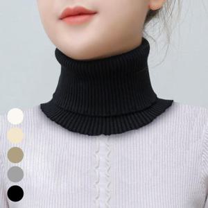 [옷자락] 여성 캐주얼 베이직 얇은 니트 페이크 목폴라