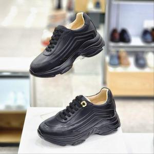 [탠디]X23218A5 여성 7cm 키높이 밴드끈 스니커즈 블랙KJ83_JK