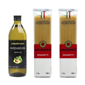 페페브루노 아보카도 오일 1L + 아르만도 스파게티 500g x 2