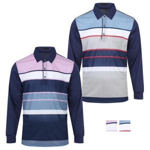 남자 다용도 메쉬 배색 카라넥 긴팔 티셔츠 BGM-TSA-559